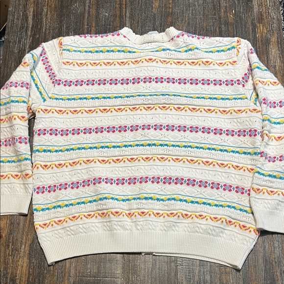 Vintage 1980’s Granny Colorful Patterned Cardigan - Picture 8 of 8